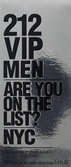 Carolina Herrera 212 VIP Men bottle side view highlighting sleek design for upscale events