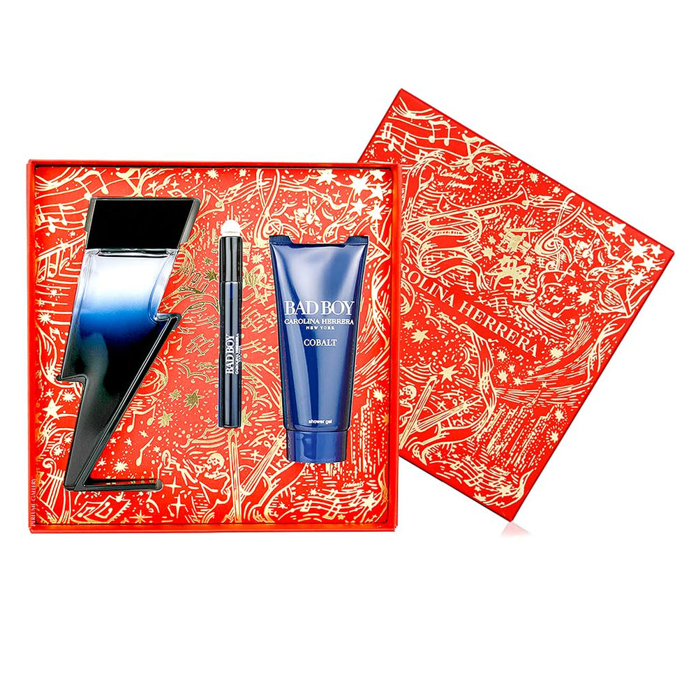 Carolina Herrera Bad Boy Cobalt bottle, bold fragrance for daily confidence