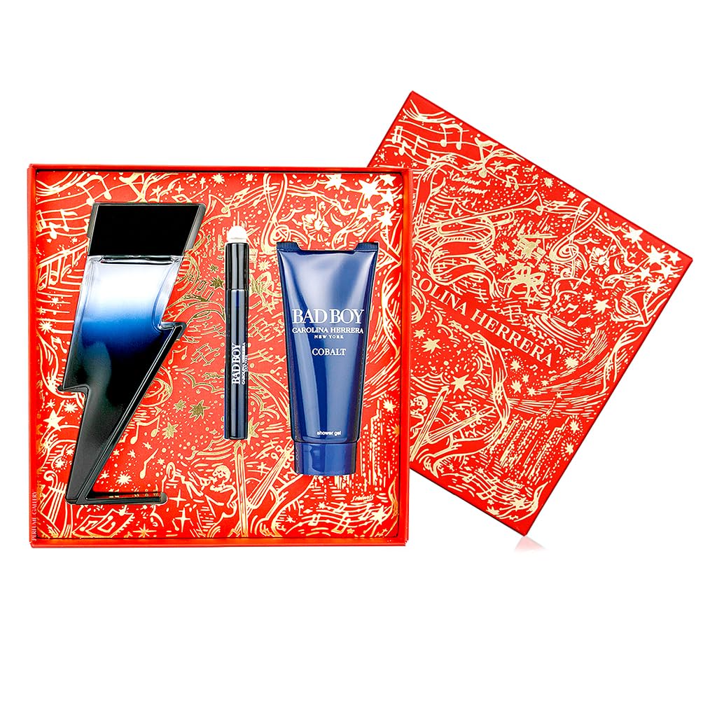 Carolina Herrera Bad Boy Cobalt bottle, bold fragrance for daily confidence