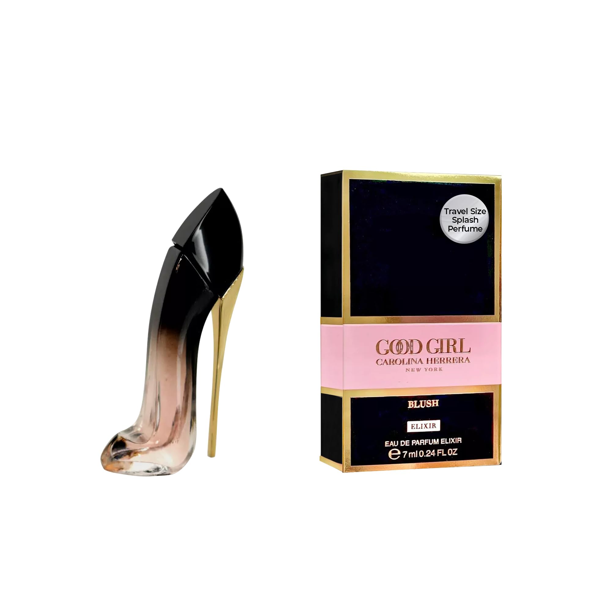 Carolina Herrera Good Girl Blush Elixir bottle pour for on-the-go refresh.