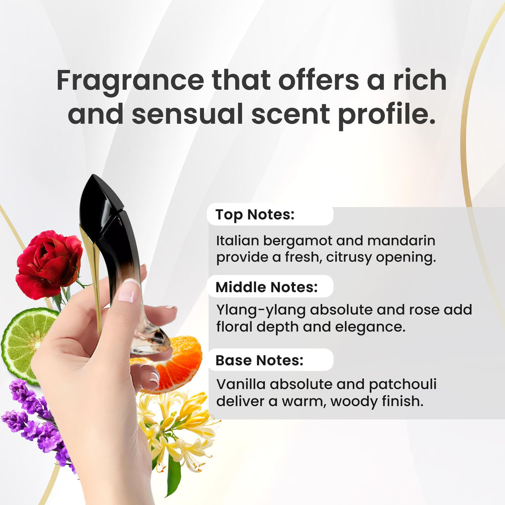 Carolina Herrera Good Girl Blush Elixir designer-heels-sample evokes luxe occasion vibes.