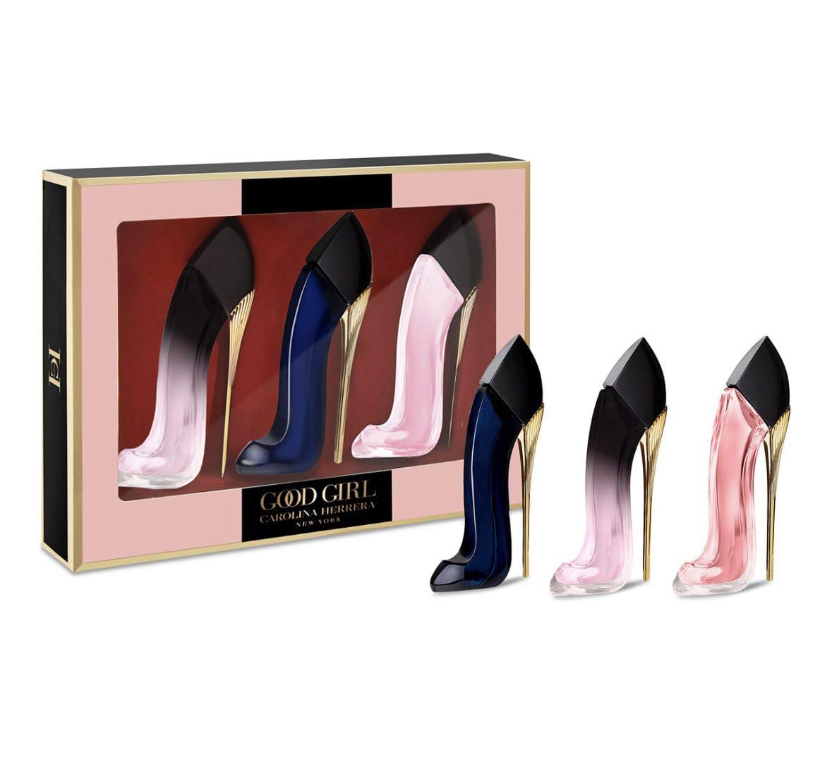 Carolina Herrera Good Girl Gift Set mini Good Girl EDP bottle, ideal for gifting.