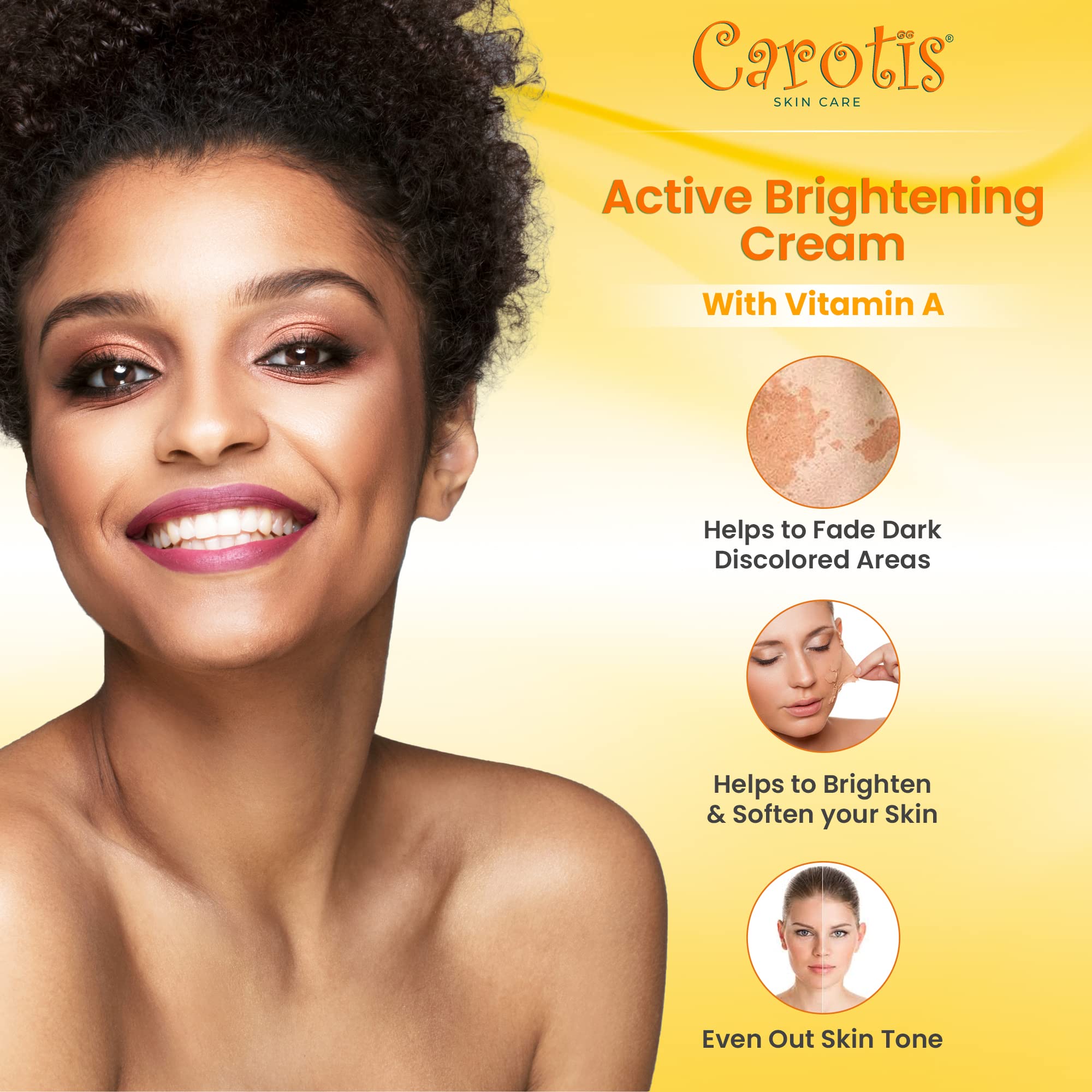 Hand applying CAROTÏS Brightening Cream for targeted use.