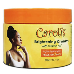CAROTÏS Brightening Cream jar close-up showing rich texture for even complexion