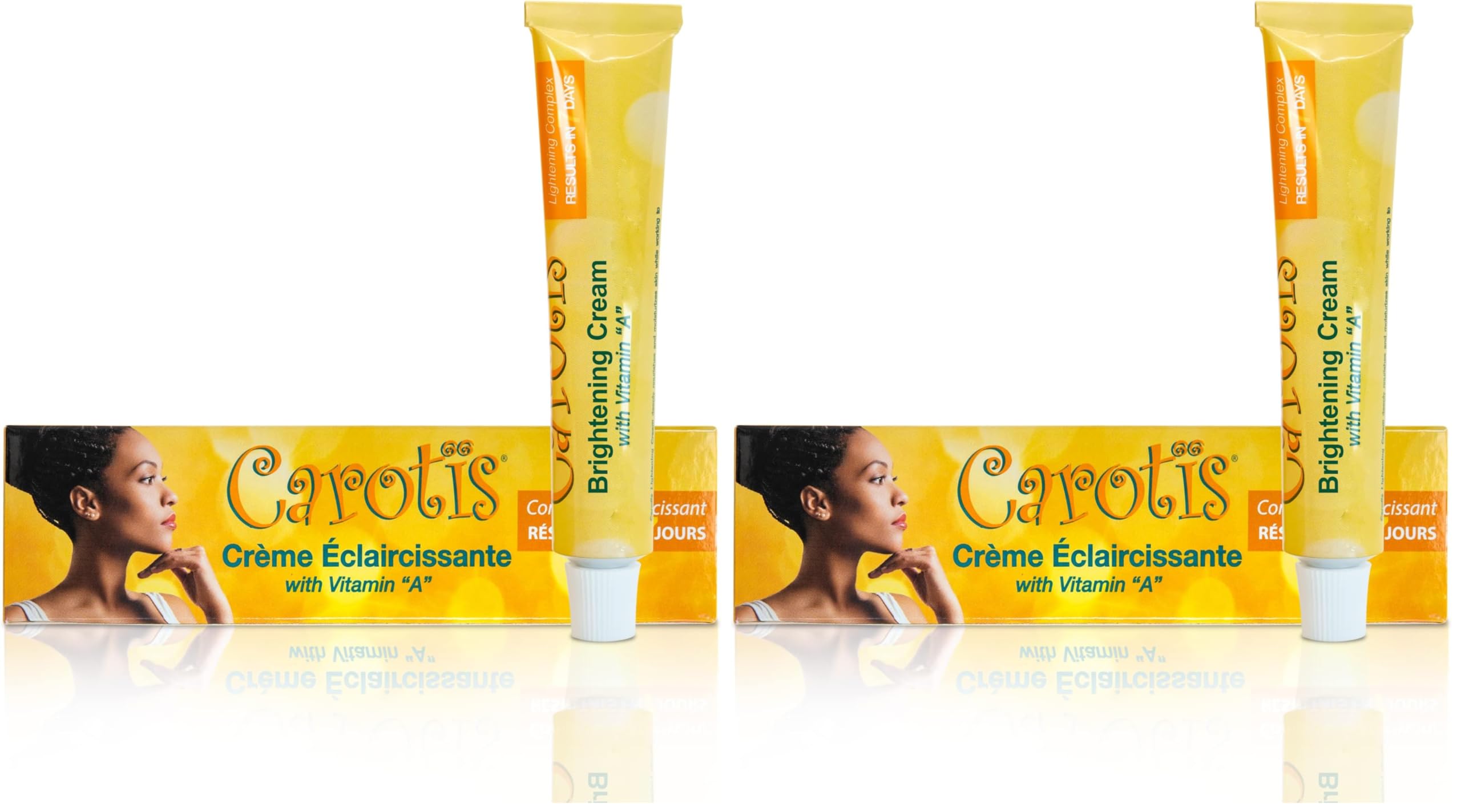 CAROTÏS Brightening Cream two-pack front view for daily routine.