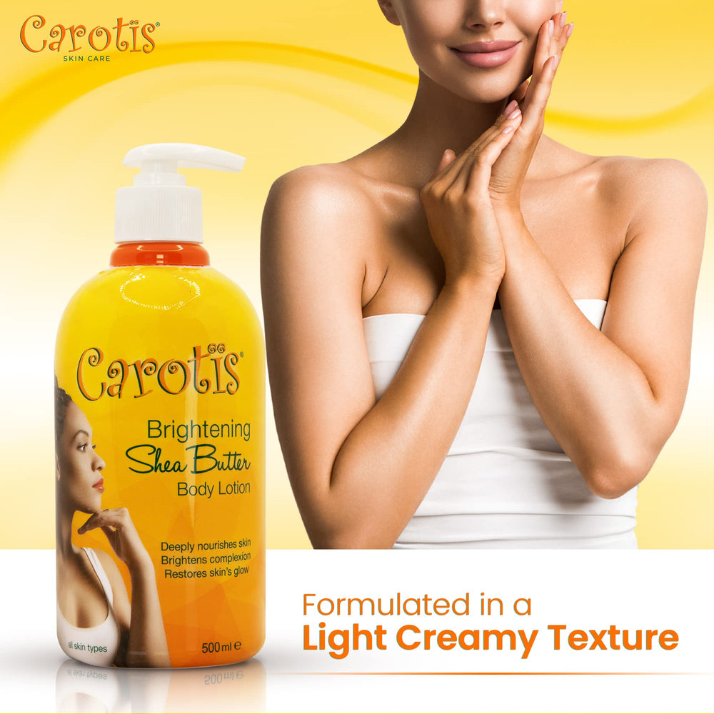 CAROTÏS lotion applied to elbows and knees for even tone.