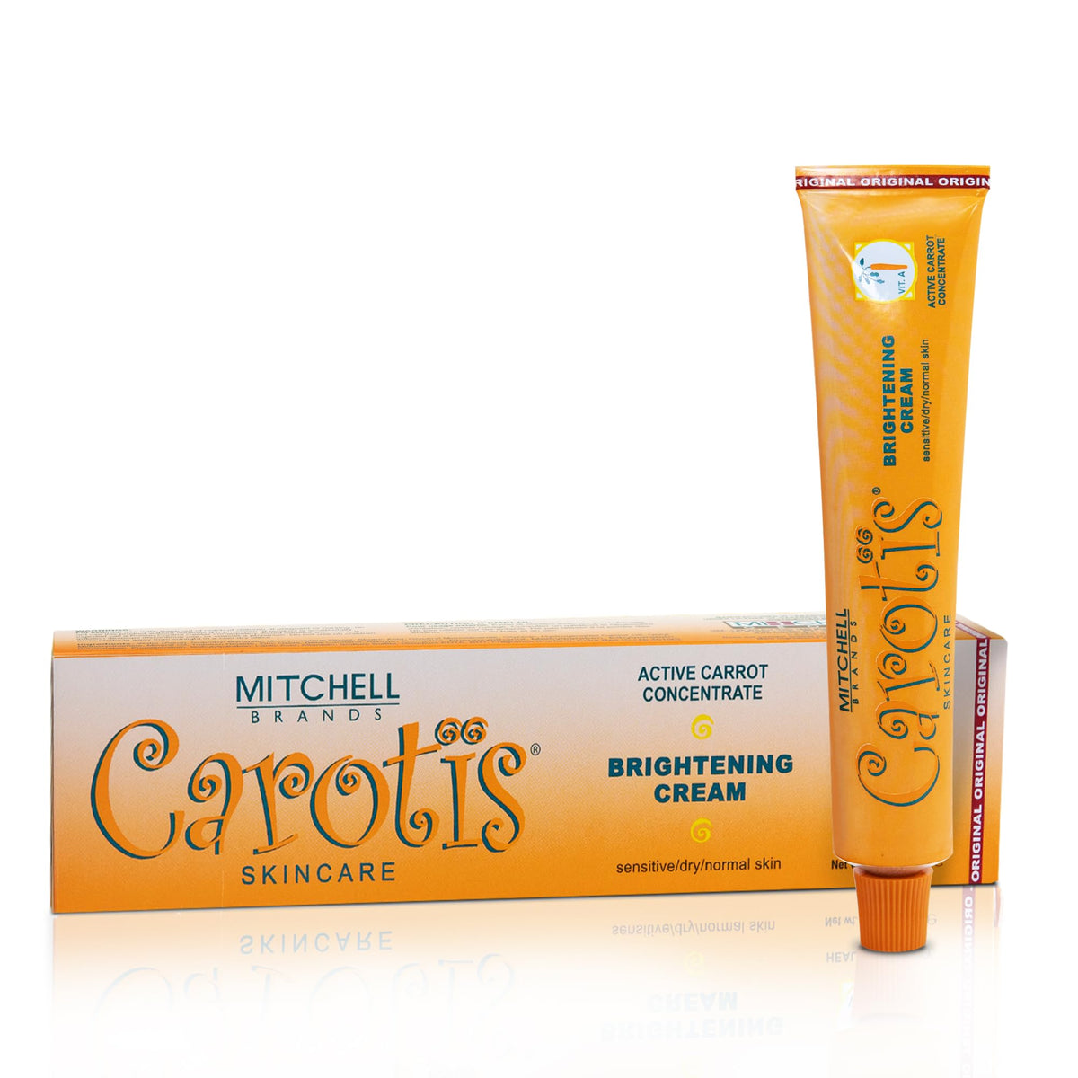 CAROTÏS skin brightening cream bottle highlights glow and even tone
