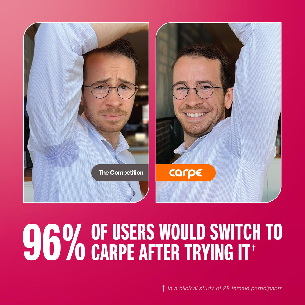 Three-pack Carpe packaging showing value and coverage.