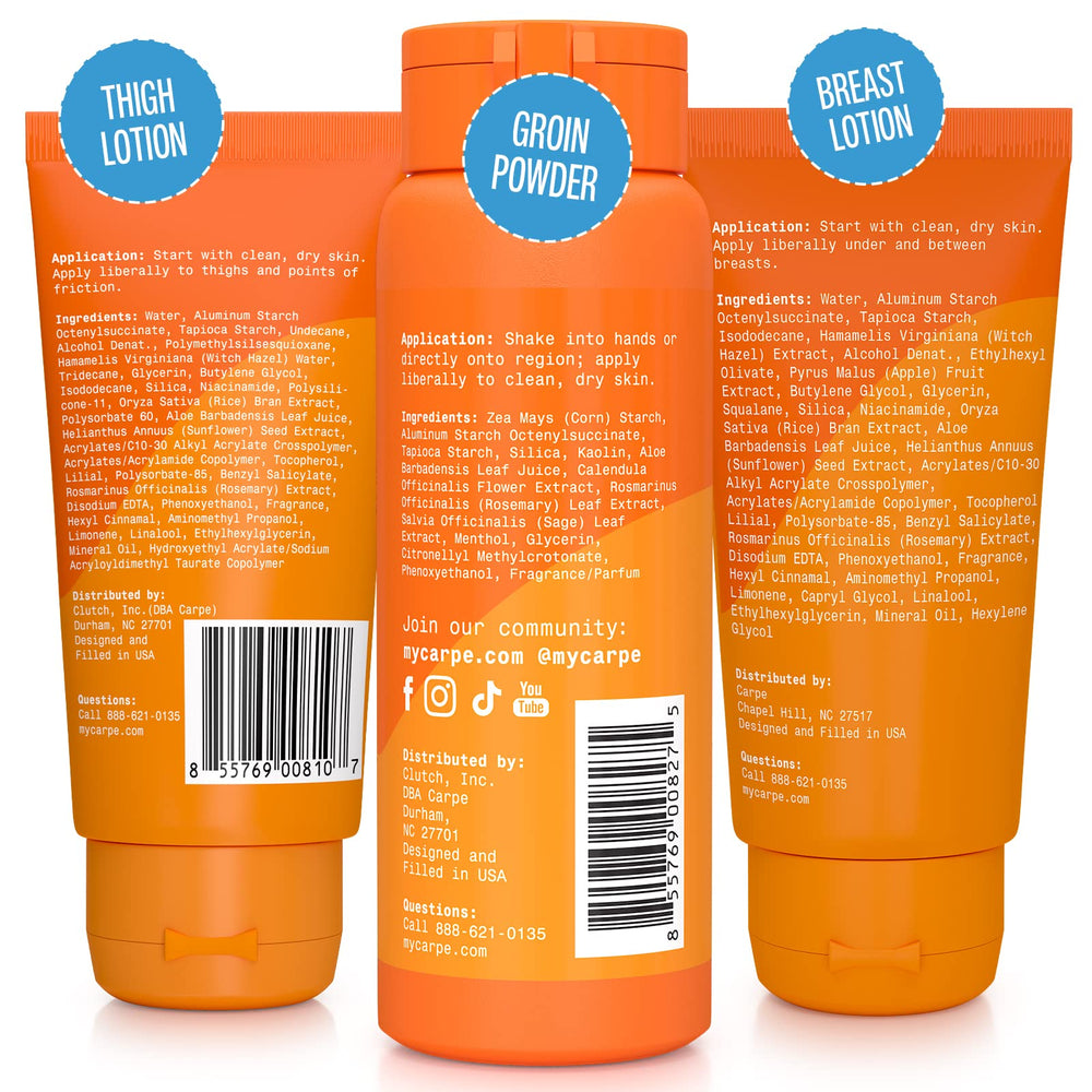 Carpe active-day scenario image represents comfortable, dry skin during workouts.