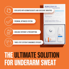 Carpe antiperspirant stick being warmed for easy daily application