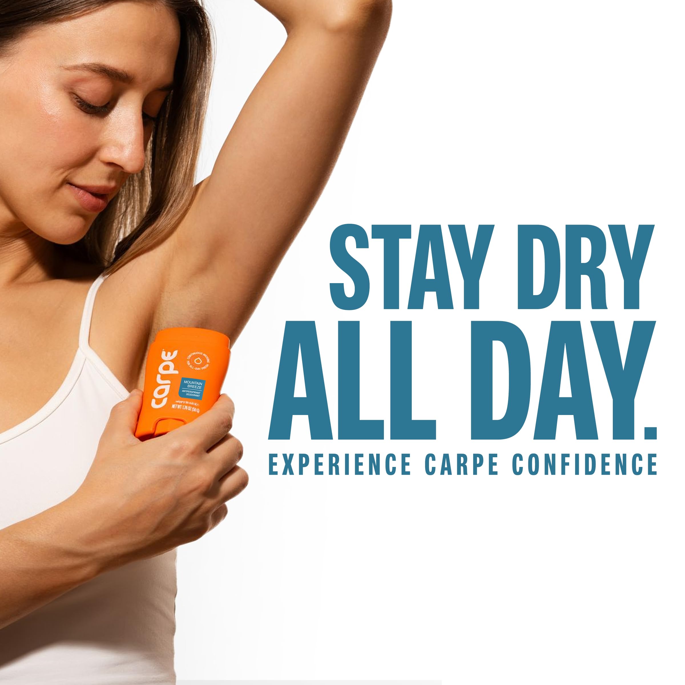 Carpe Mountain Breeze provides odor and sweat control for active lifestyles