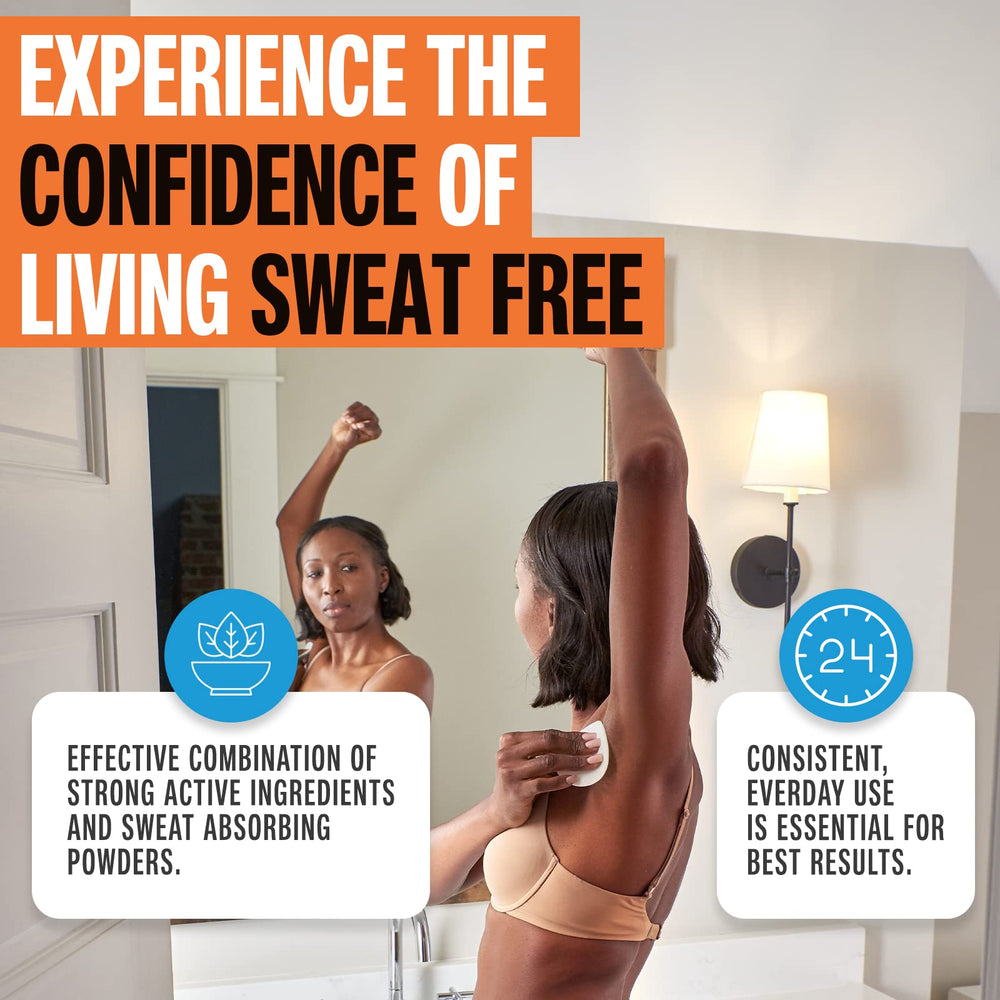 Carpe dry underarms concept illustrating fresh confidence after use