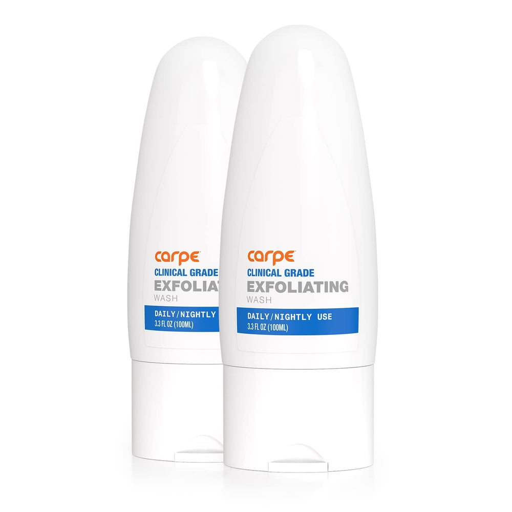 Carpe Exfoliating Underarm Scrub 2-pack packaging shown for daily prep