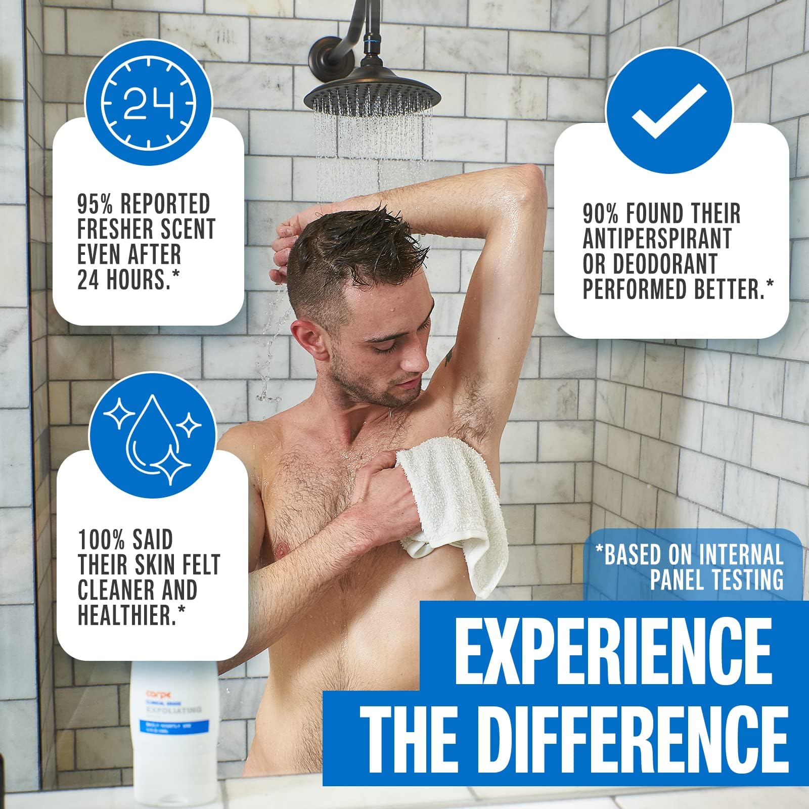 Hands applying Carpe Underarm Scrub to exfoliate before deodorant