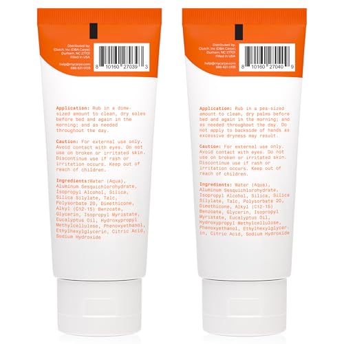 Carpe foot lotion tube ideal for reducing sweaty feet with quick-dry formula.