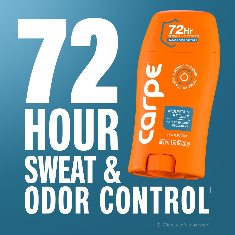 Carpe Mountain Breeze dries clear with no sticky residue