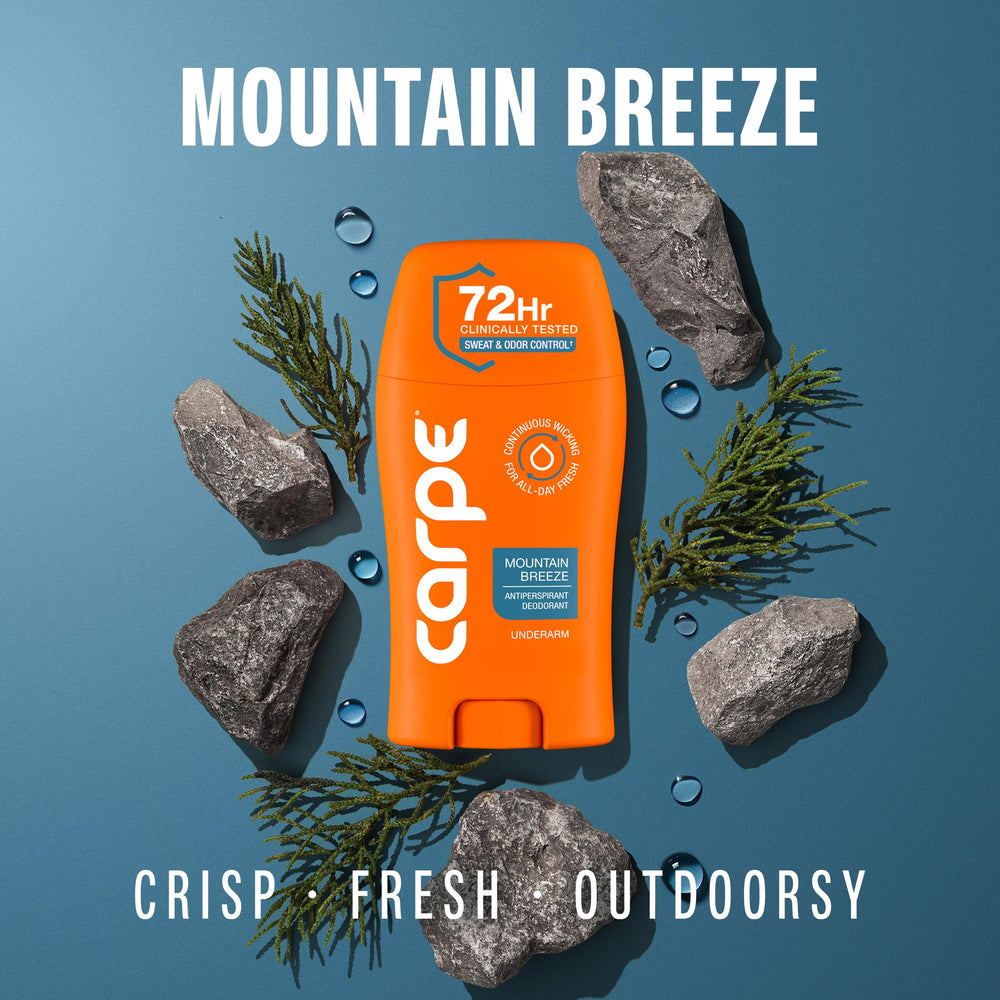 Carpe Mountain Breeze underarm application demonstrates smooth, quick-dry coverage