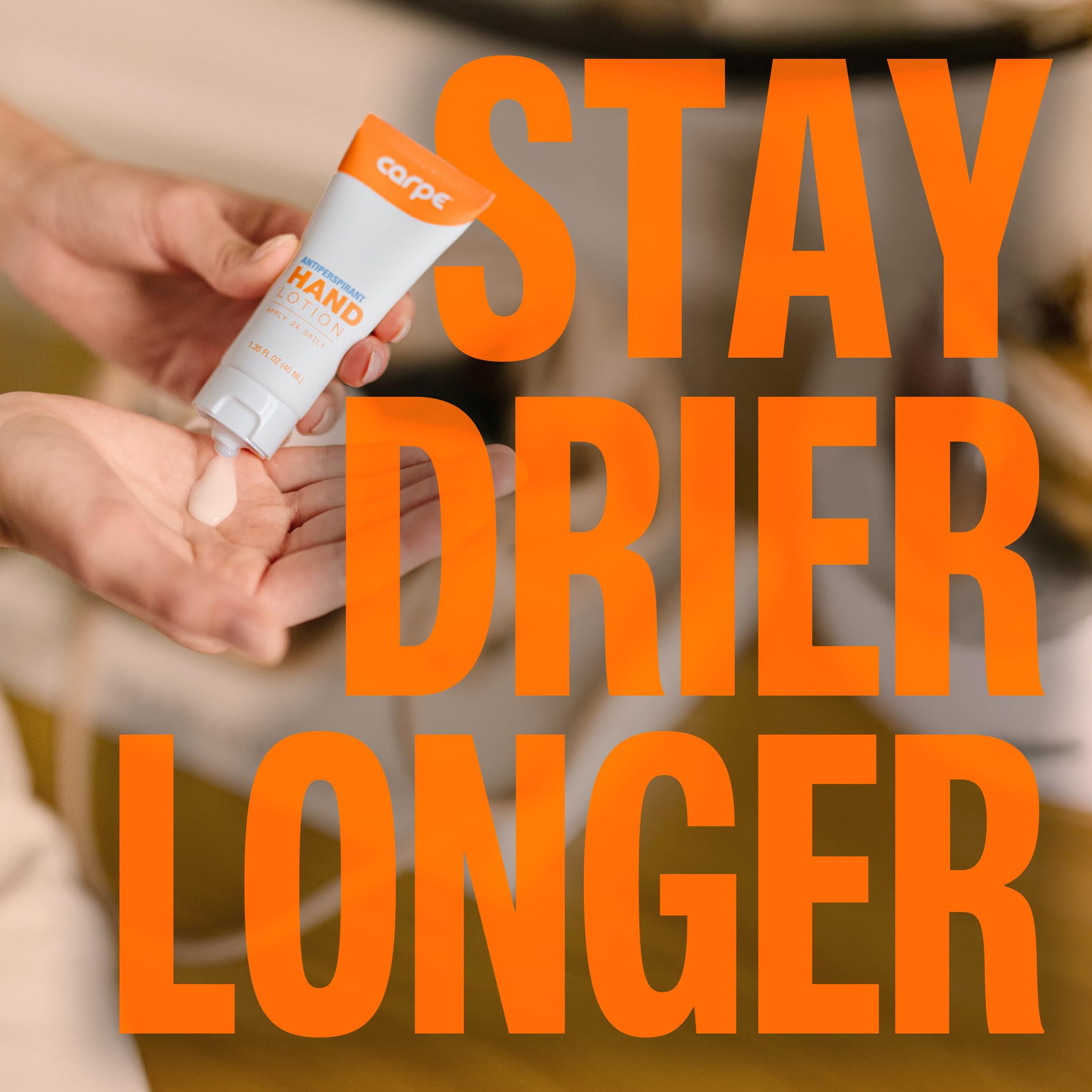 Carpe packaging with OTC formula labeling and care instructions.