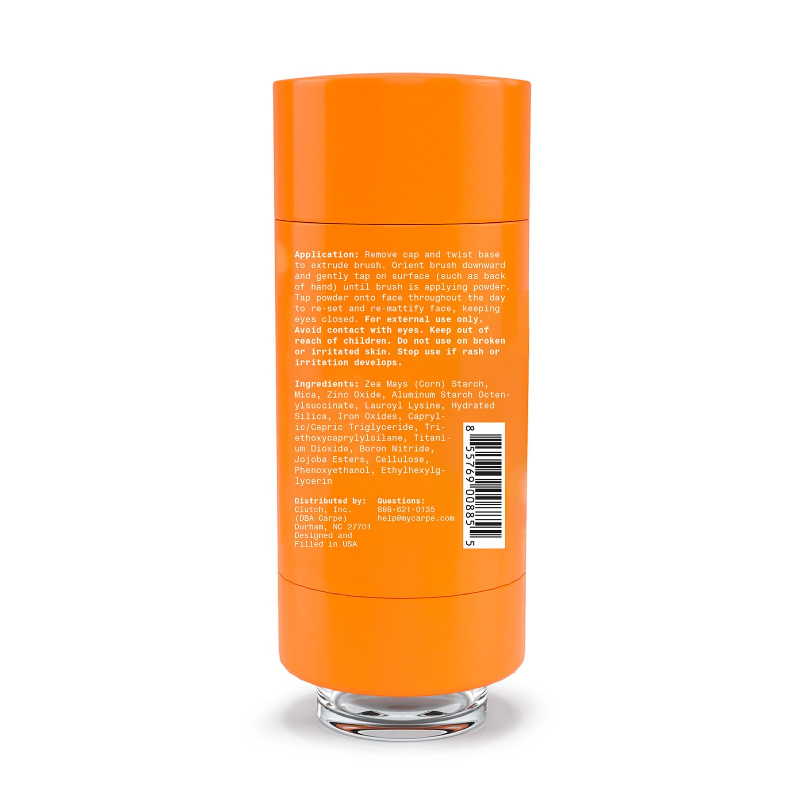 Carpe translucent powder packaging highlights oil and sweat control for busy days