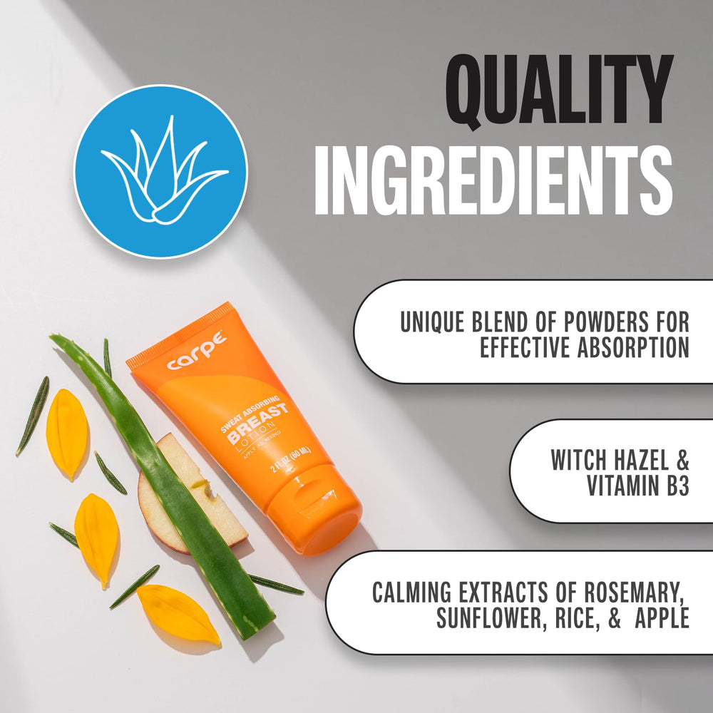 Carpe Sweat Absorbing Breast daily-use image indicates long-lasting freshness through the day