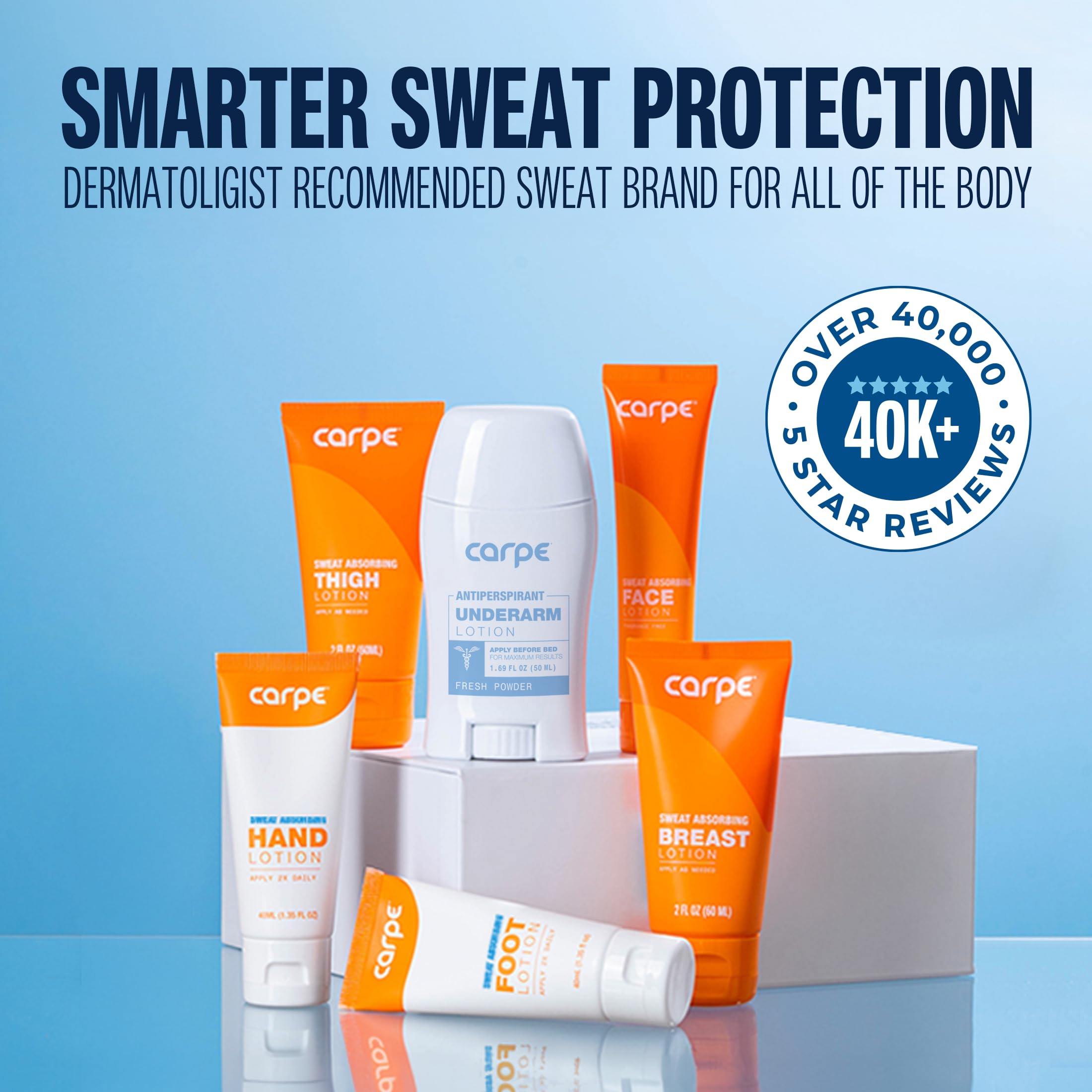 Carpe Sweat Absorbing Hand Lotion duo-pack display on checkout.