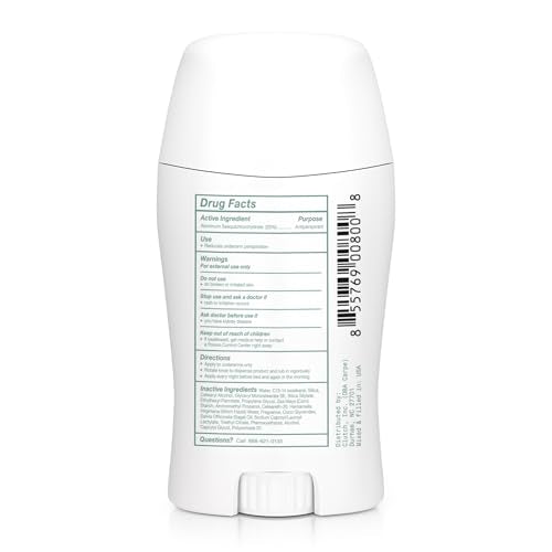 Carpe Sweat Absorbing Lotion safety testing information on the box