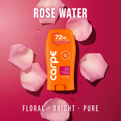 Carpe quick-drying formula gliding onto clean skin with no visible residue.