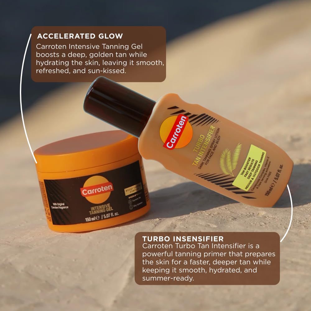 Carroten deep bronze glow for long-lasting tan results.