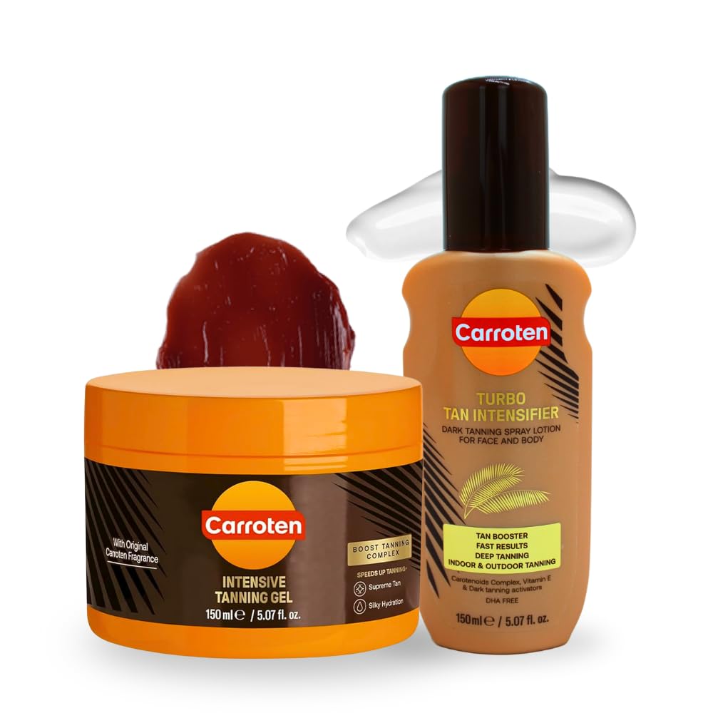 Carroten Turbo Tan Intensifier bottle for quick, even pre-tan prep.
