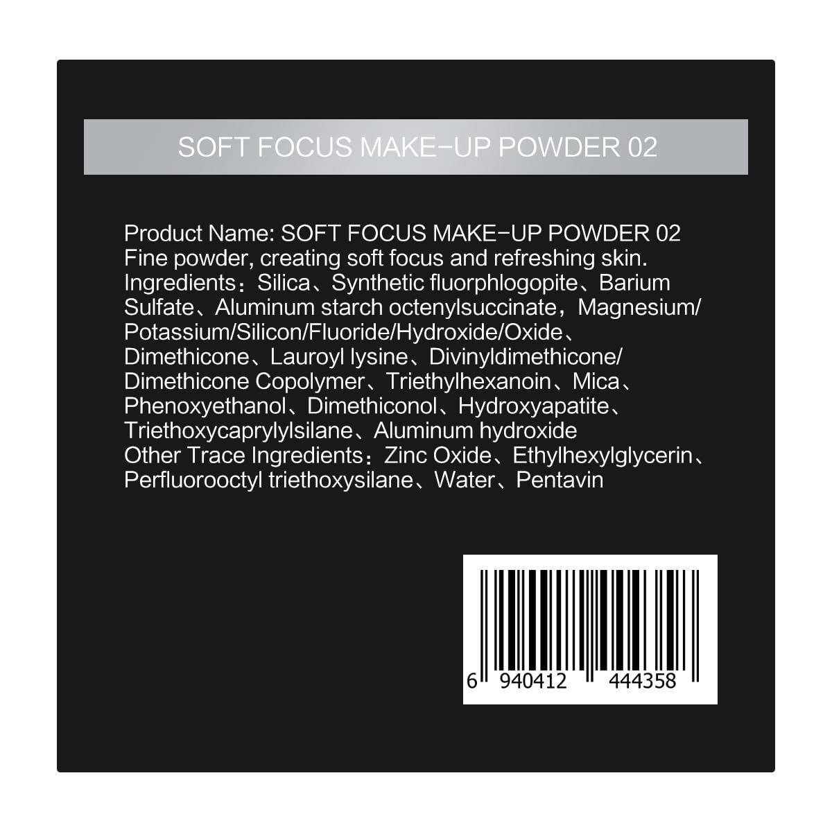 CARSLAN 1.0 talc-free setting powder for gentle skin