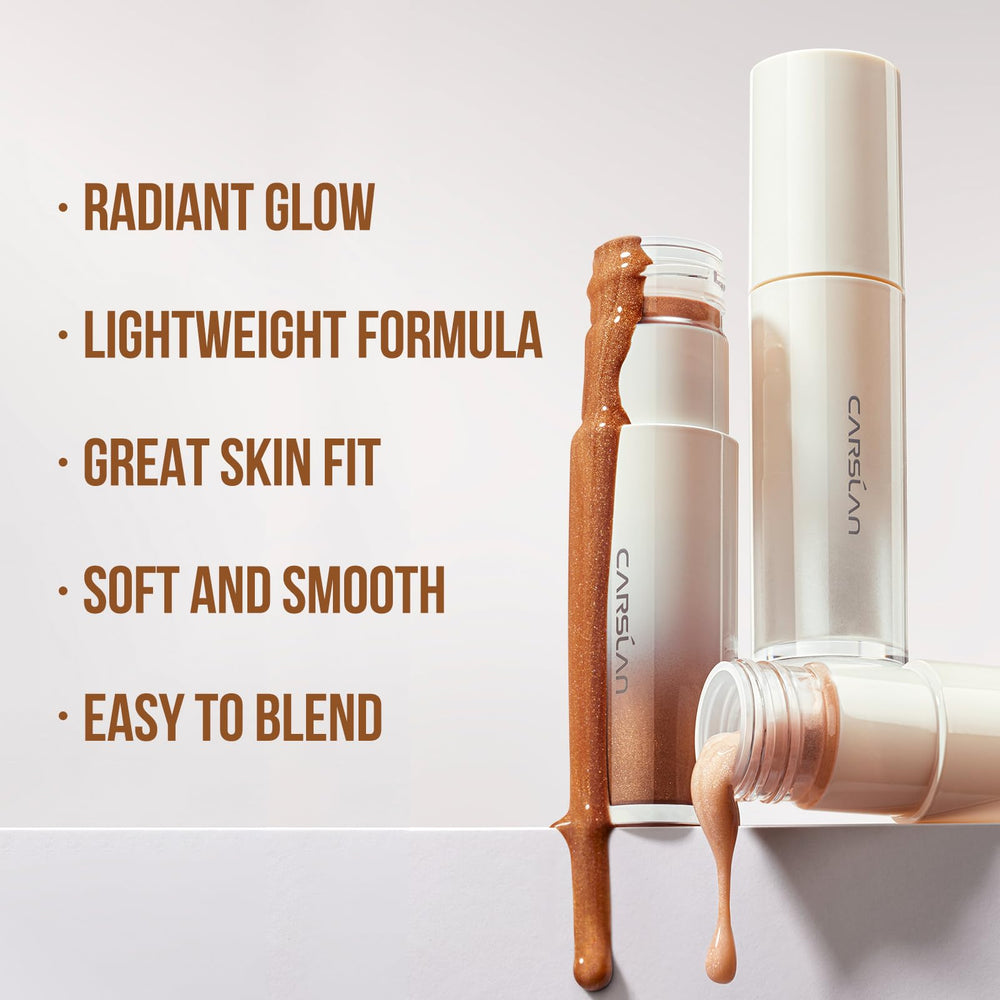 CARSLAN highlighter blended into skin for seamless, radiant dew