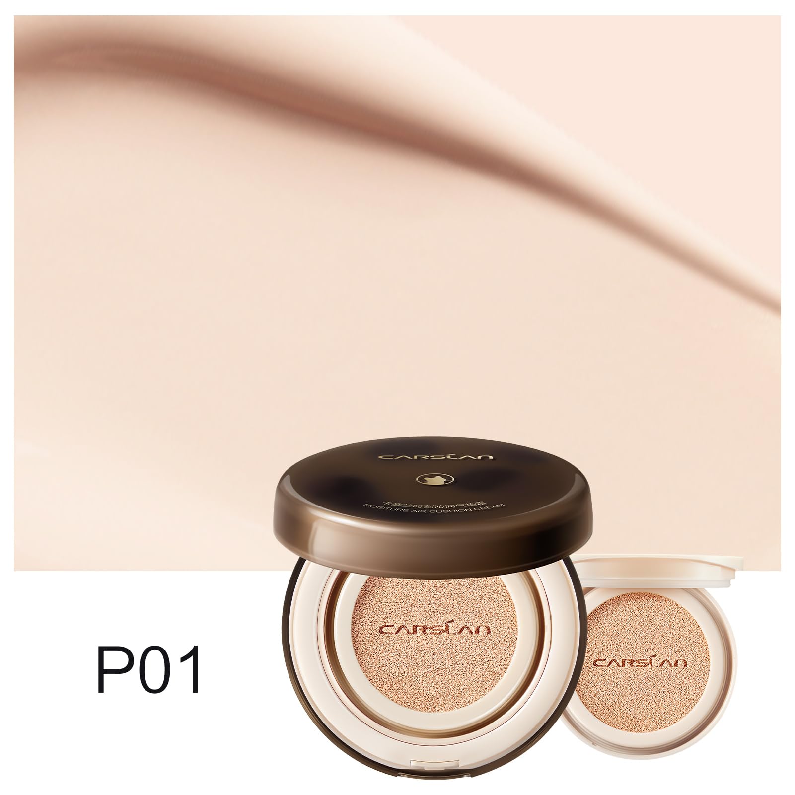 CARSLAN Lasting Air Cushion on skin in daylight shows natural look