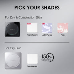 CARSLAN compact includes mirror and puff for easy, precise application anywhere.