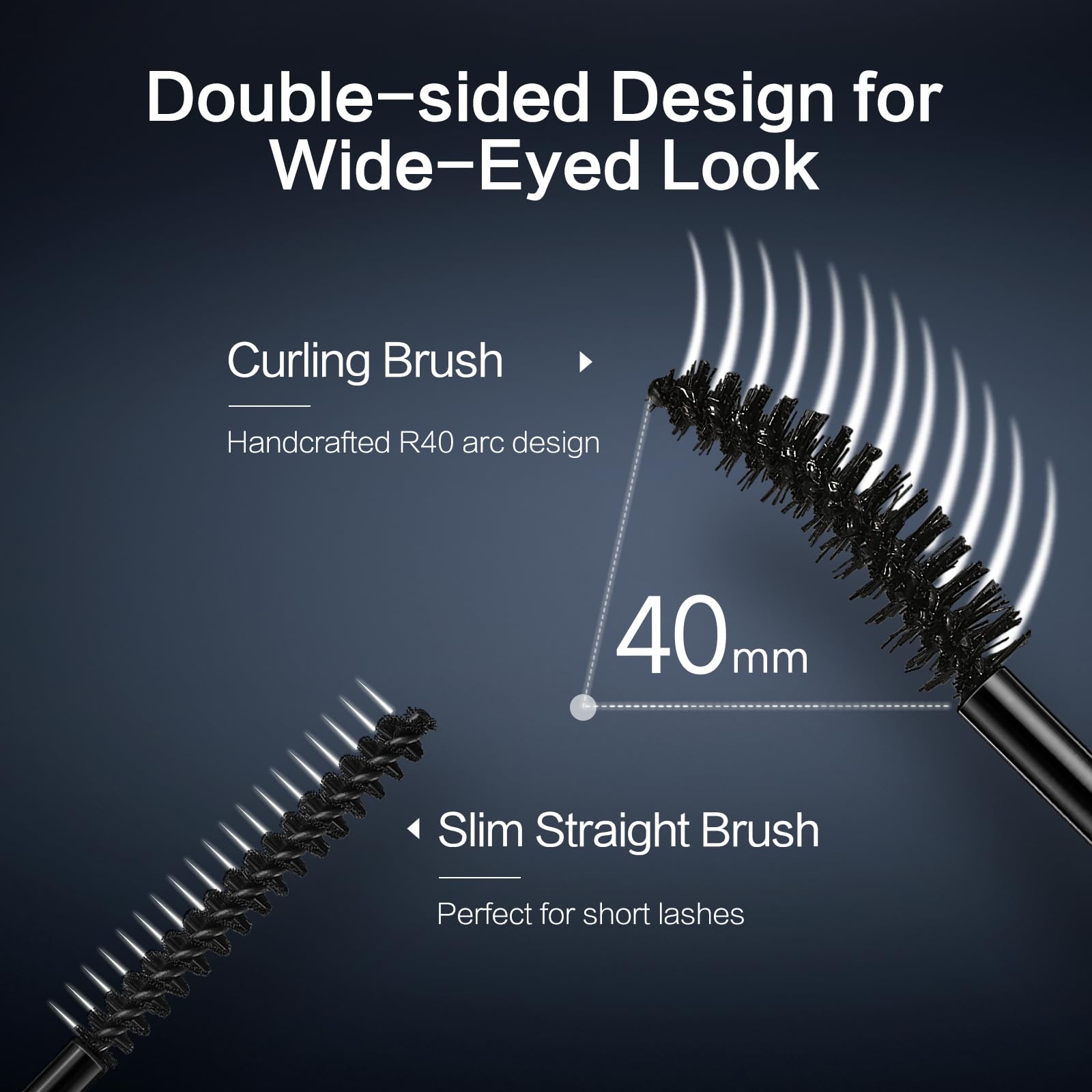CARSLAN curved brush in action lifting lashes for a bold eye opening.