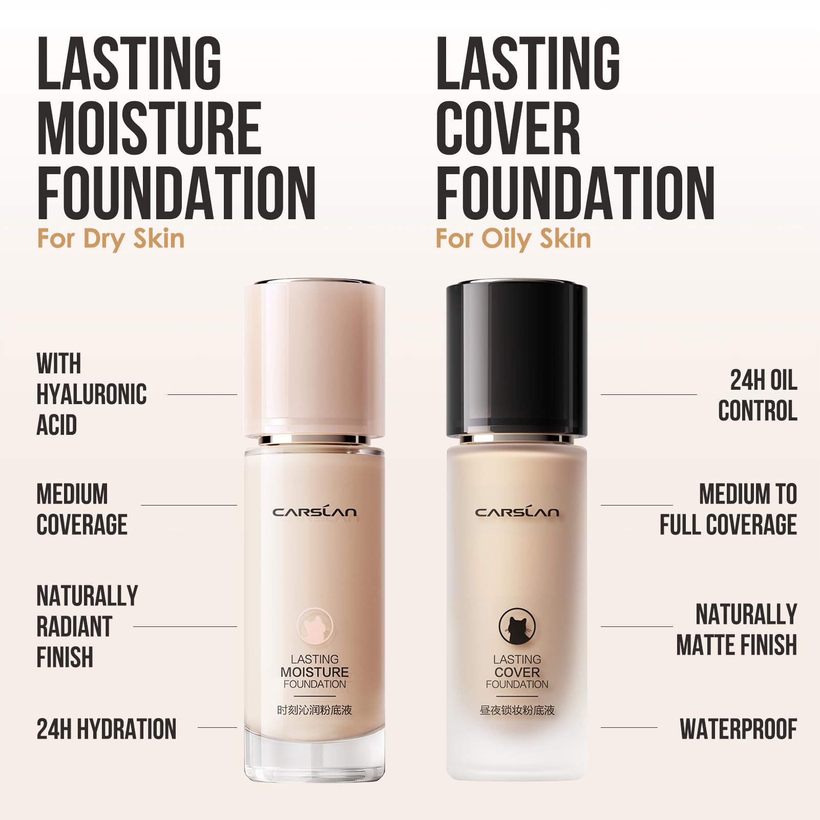 CARSLAN foundation shade M01 swatch on arm for skin match
