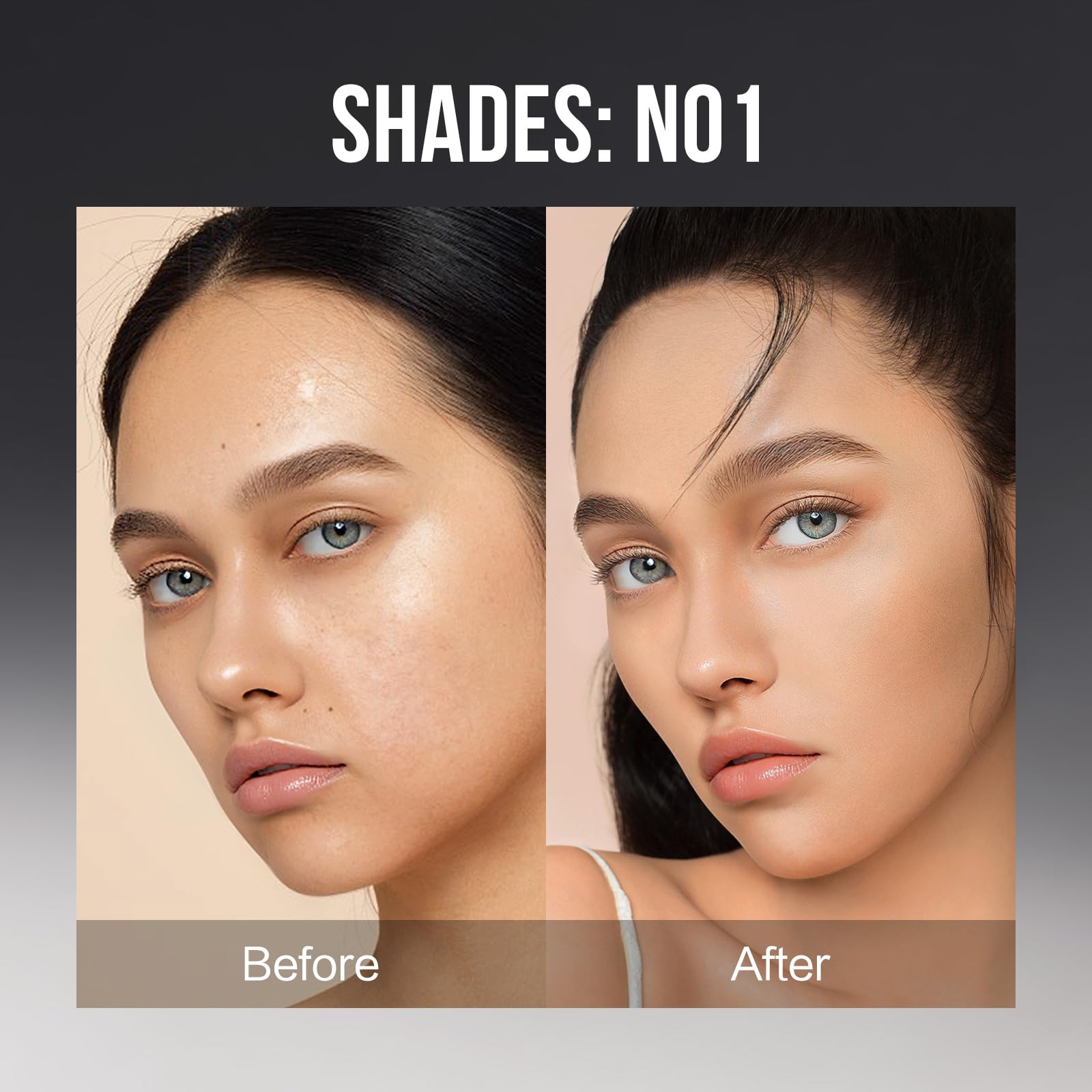 CARSLAN foundation swatches demonstrate buildable coverage from medium to full