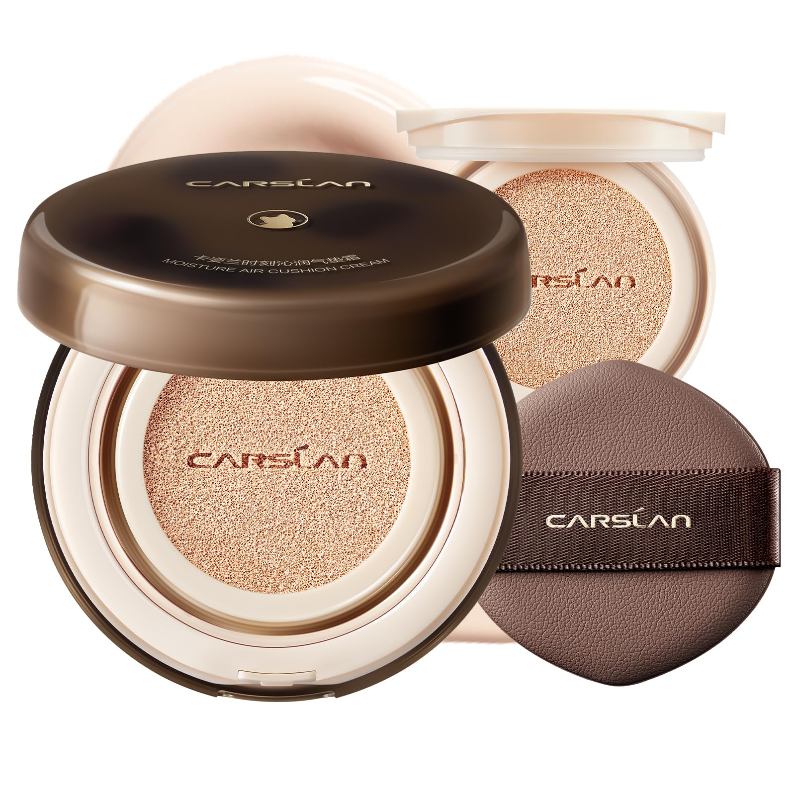 CARSLAN Lasting Air Cushion compact shows semi-matte finish for oil control