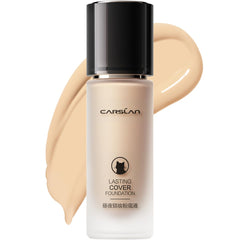 CARSLAN Lasting Cover Foundation pump application for smooth, long-lasting even complexion.