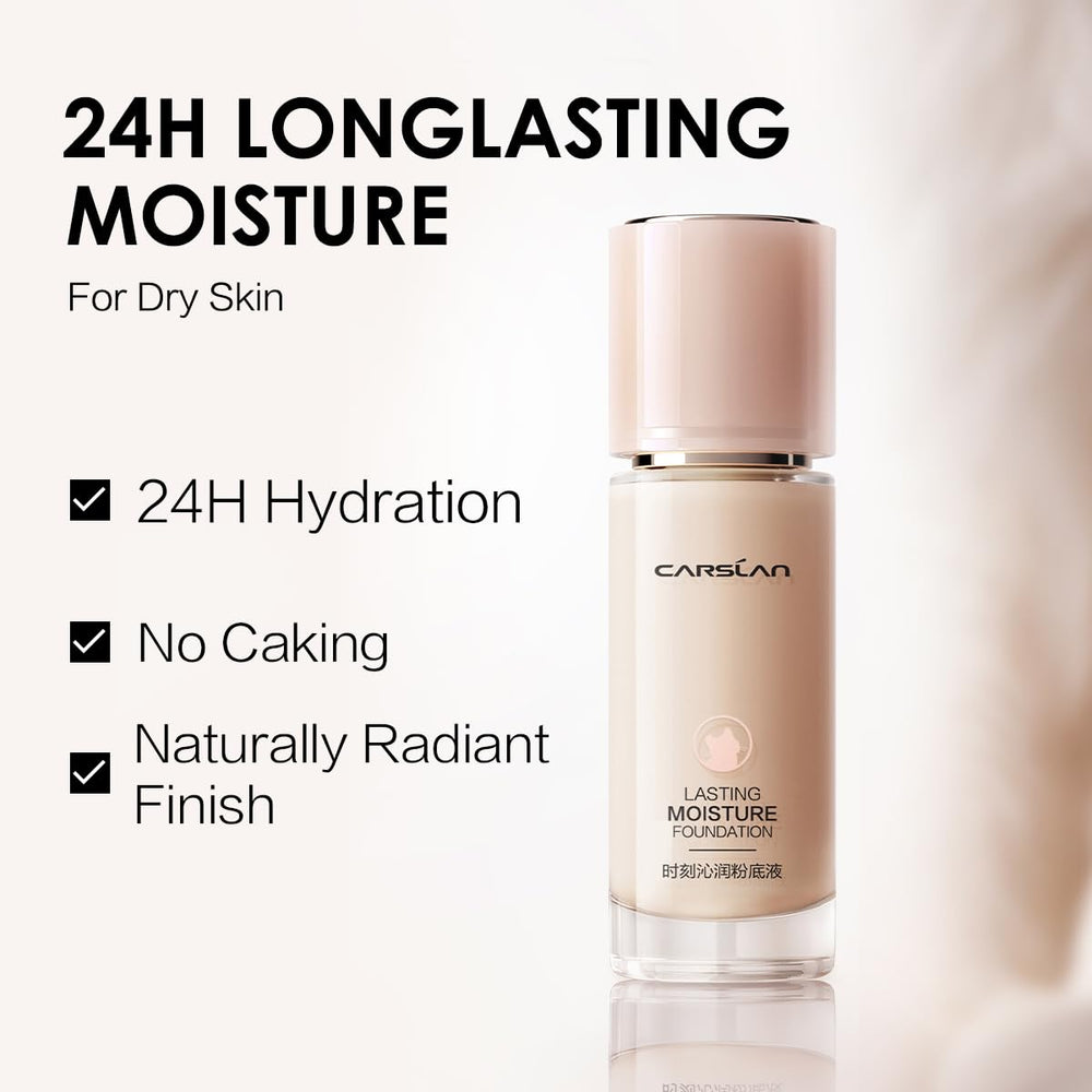 CARSLAN foundation being applied with fingers for a natural finish