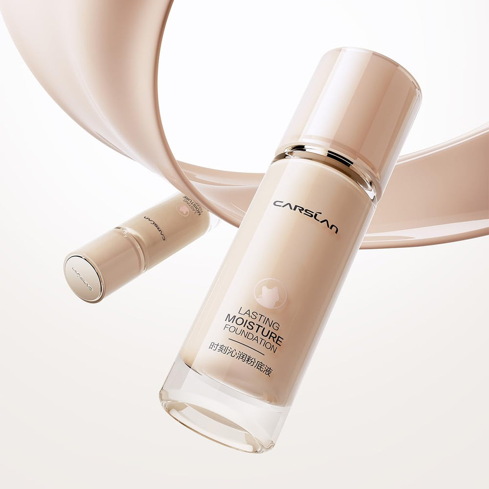 CARSLAN Lasting Moisture Foundation shade range across tones for multiple skins.