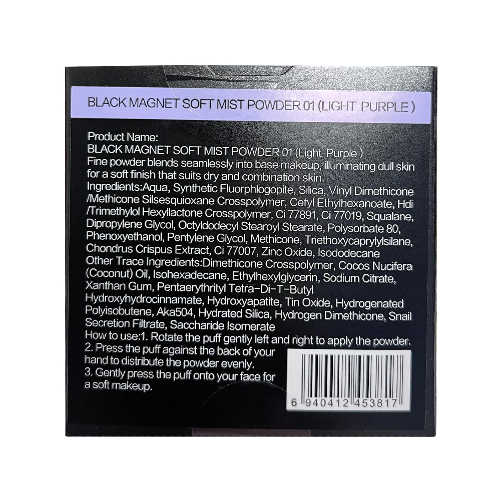 CARSLAN compact with blotting capacity supports on-the-go makeup refreshing.