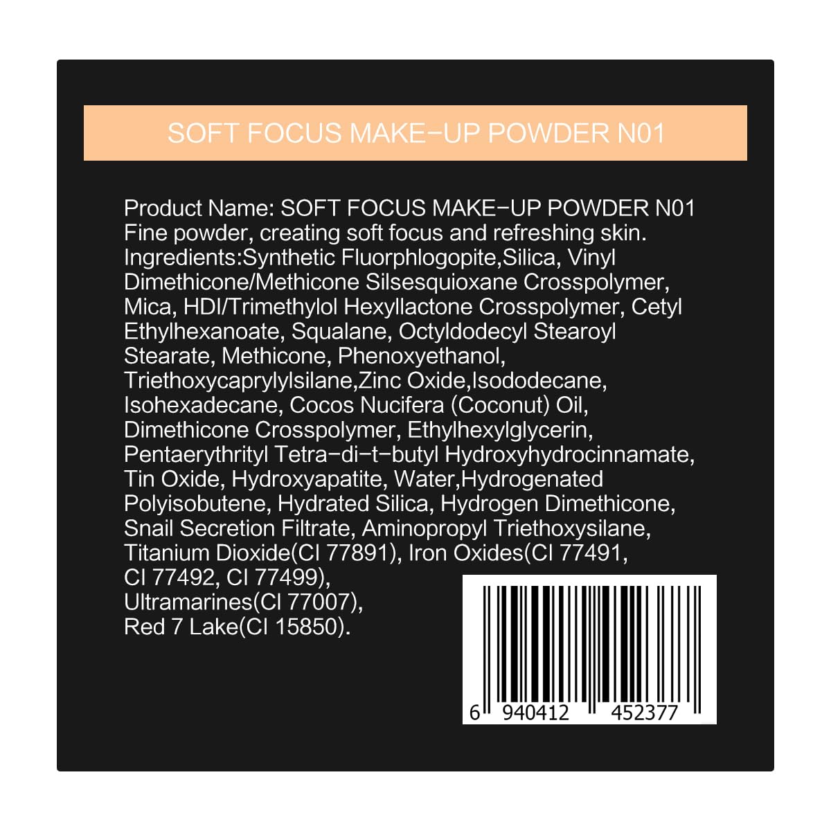 CARSLAN Soft Focus 24h wear feature supports all-day matte appearance.