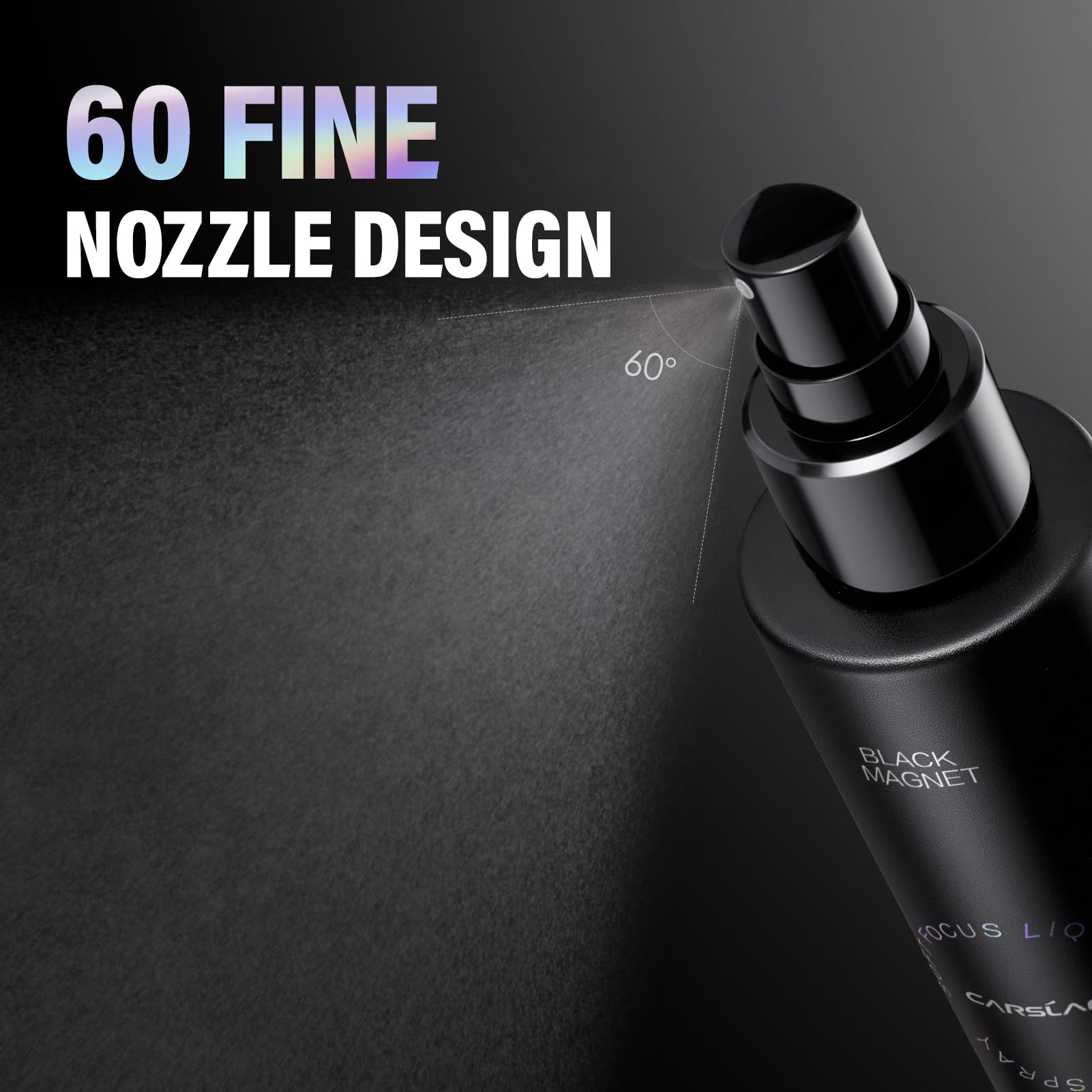 CARSLAN Ultra-fine mist fixing spray delivers a seamless, non-sticky seal.