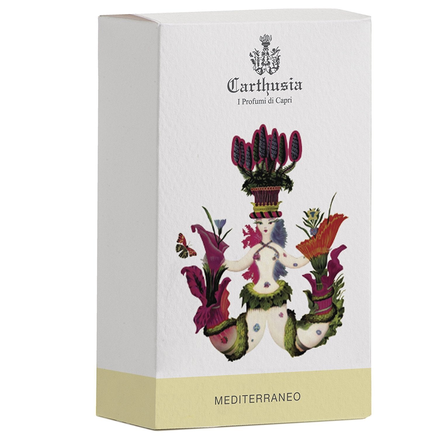 Carthusia Mediterraneo packaging, ideal for gifting with a sunny Mediterranean vibe.
