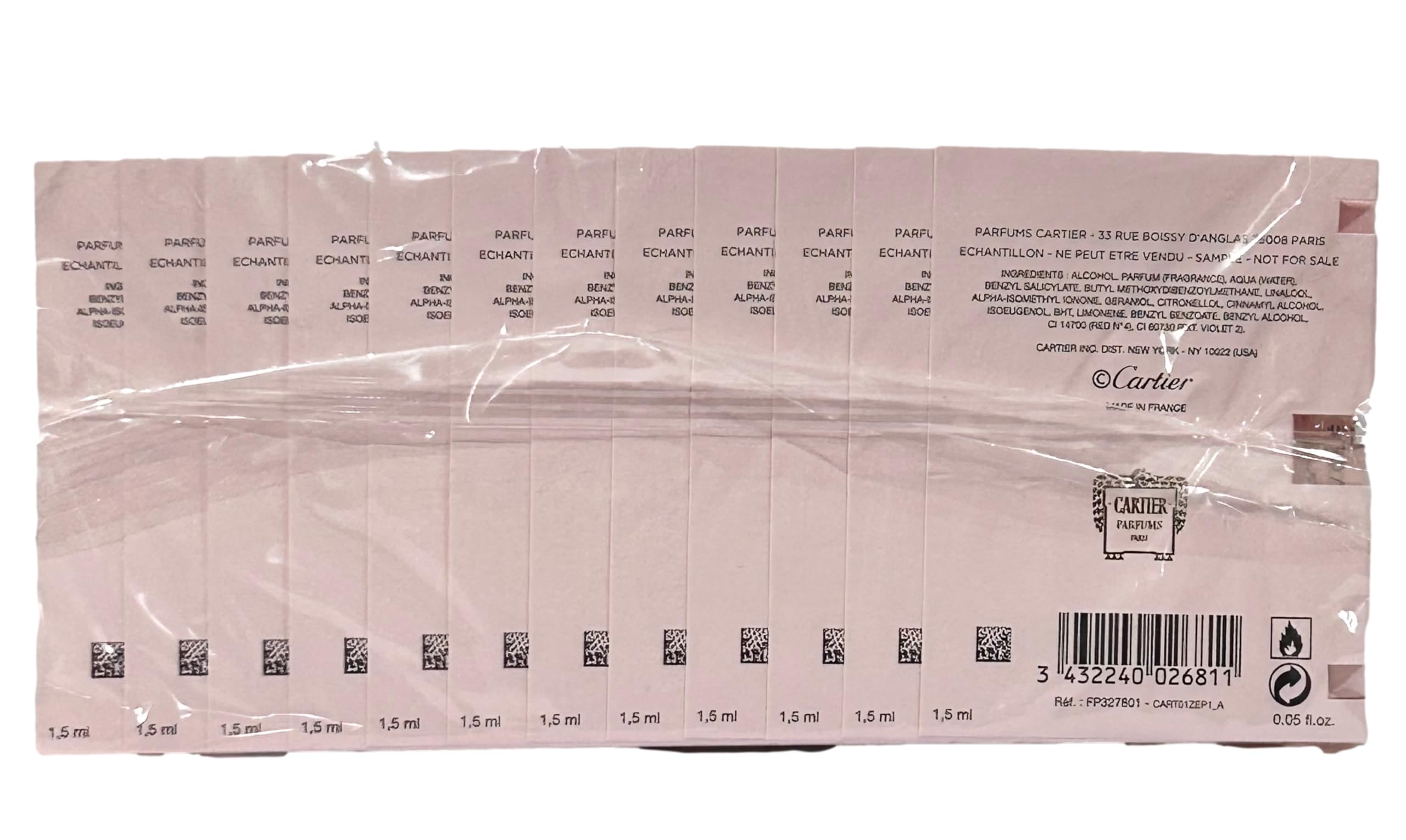 Cartier Baiser Vole mini bottles collection for convenient on-the-go testing.