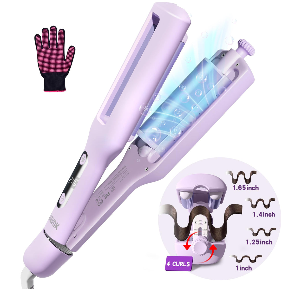 Casavok Beach Waver iron with cool-air holes for lasting curls and quick setting