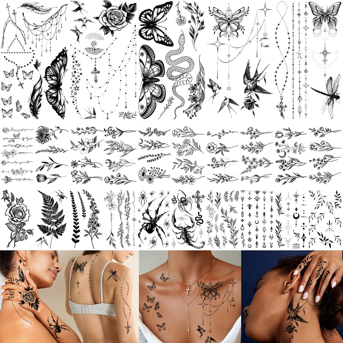 Casciybo realistic rose hummingbird tattoo for elegant arm or collarbone accents