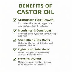 Castor Oil Hair Growth with Peppermint delivers cooling scalp relief.