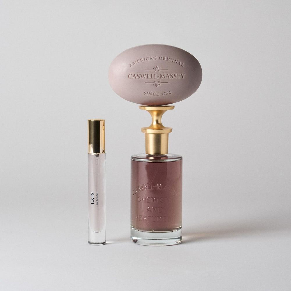 Caswell-Massey LX48 violet-tobacco-leather scent for a bold daily ritual.