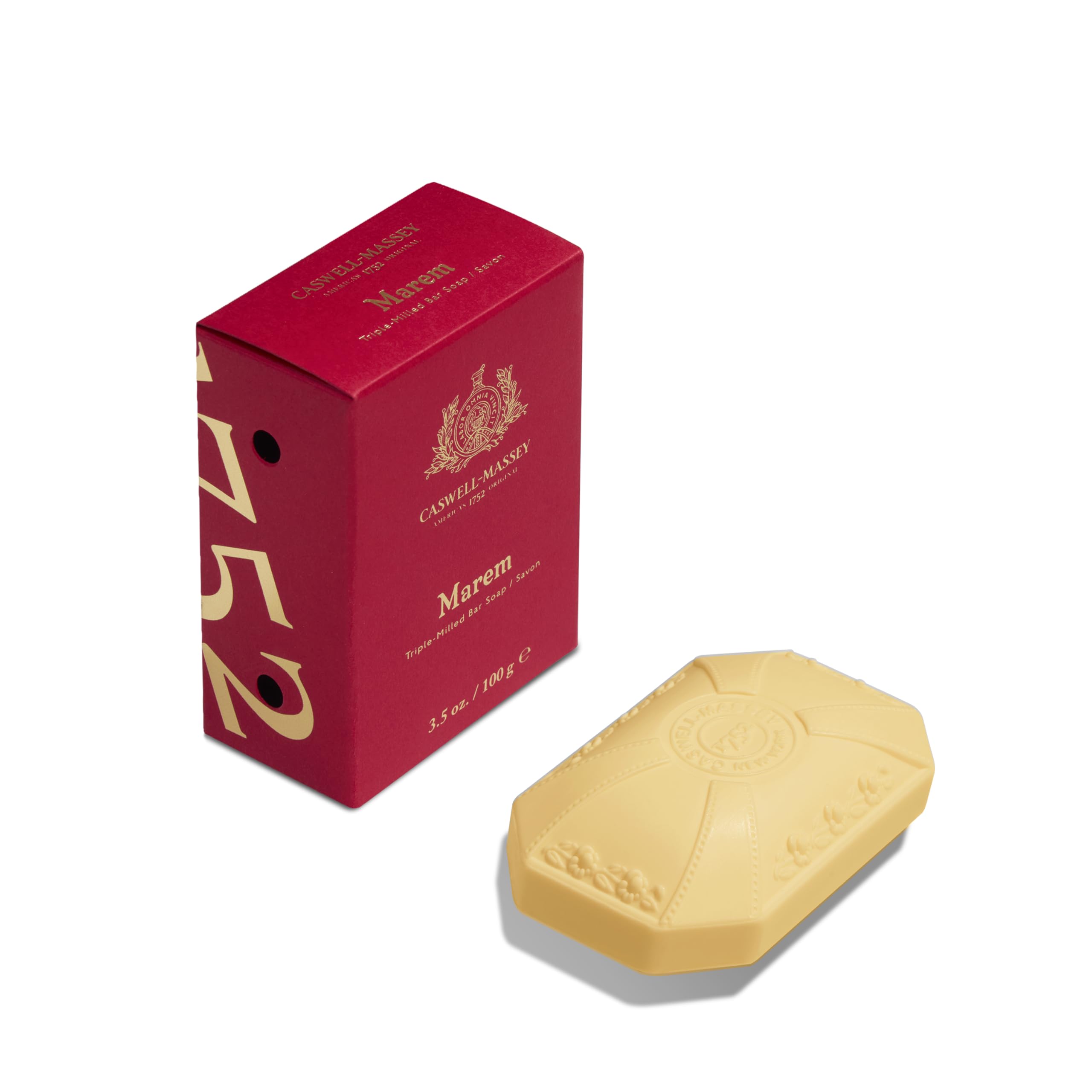 Caswell-Massey Marem bar soap wrapped as a gift, ready for special occasions